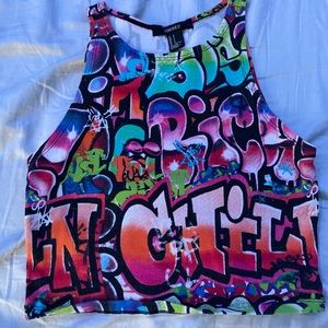 spray paint design crop top